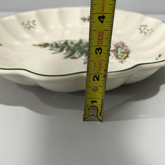 Spode Christmas Tree 15" Oval Fluted Serving Dish platter made in England - Picture 13 of 14